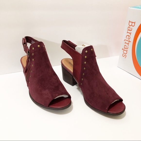 BareTraps Shoes - Bare Traps open toe Ivella burgundy size 8.5